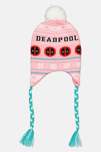 Marvel x Difuzed Women Graphic Print Knitted Beanie, Pink