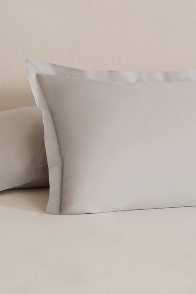 Karaca Home Basic Flounce 2-Piece Pillow Case Gray 50X70 cm