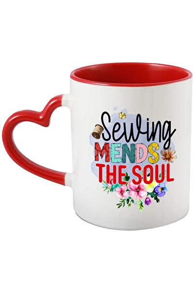 StoryGift Romania Cana cu mesajul "Sewing mends the soul", profesie, ilustrat...