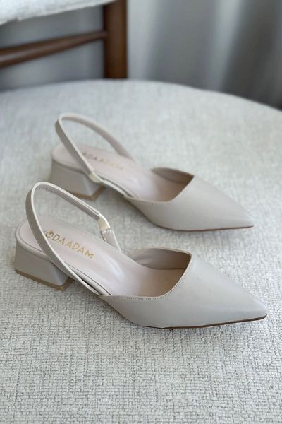 GOFFSHOES Pantofi de damă Monaco cu toc mic - piele maronie
