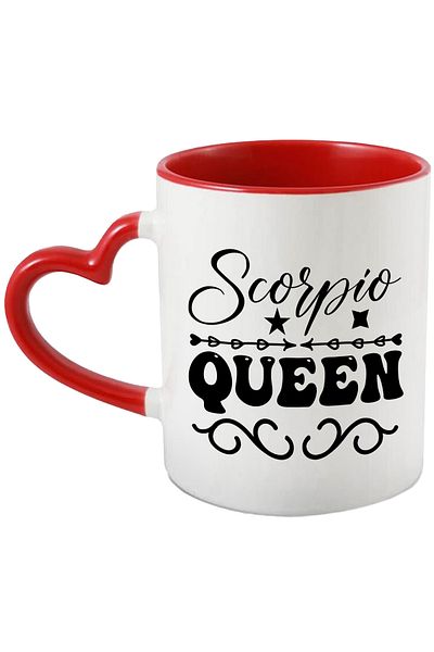 StoryGift Romania Mug with the zodiac sign Scorpio, illustration, zodiac sign, astrology, symbol, sign, queen, star, With, STG