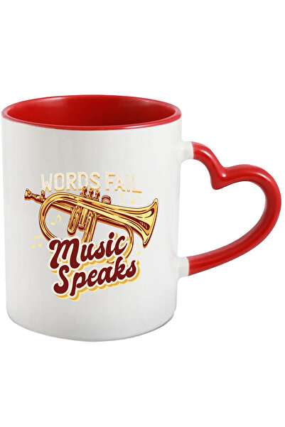 StoryGift Romania Cana Cu Mesaj In Engleza Words Fail Music Speaks, Trompeta,...