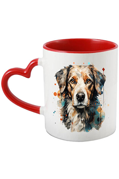 StoryGift Romania Cana Cu Catel, Geometric, Buline, Vopsea, Mosaic, Animal, M...