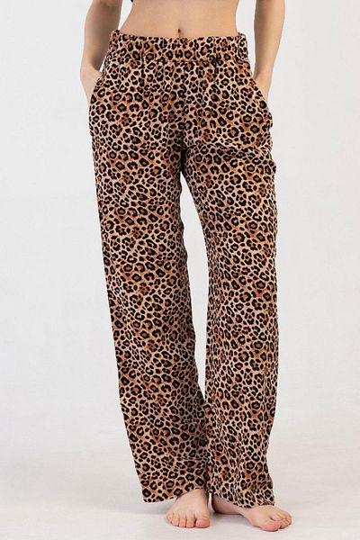 VİENETTA Women's Leopard Single Bottom 100% Viscosa C6T5N0O014