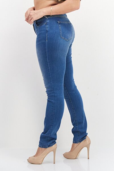 Replay Women Slim Fit Stretchable Washed Denim Jeans, Blue