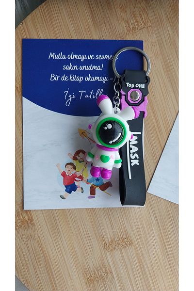 ATÖLYEM BURADA Karne Day Gift Three-Dimensional Keychain 5 Pieces (with Bag)