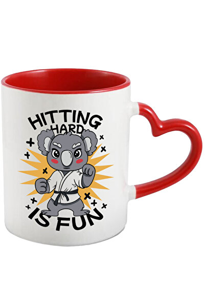 StoryGift Romania Cana Cu Mesaj In Engleza Hitting Hard Is Fun, Koala, Karate...