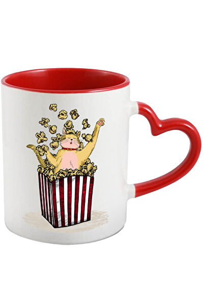 StoryGift Romania Cana cu pisica in popcorn, ilustratie, arunca floricelele, ...