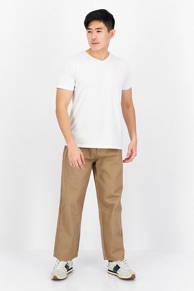 XLARGE Men Regular Fit Plain Non-Stretchable Denim, Tan
