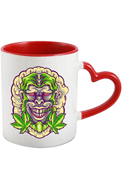 StoryGift Romania Cana Cu Gorila, Fum, Plante, Hippie, Ilustratie, Multicolor...