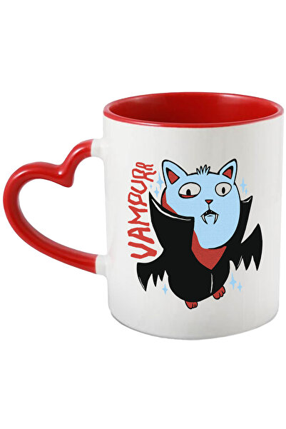 StoryGift Romania Cana Cu Mesaj Vampurr, Pisica, Vampir, Stele, Horror, Monst...