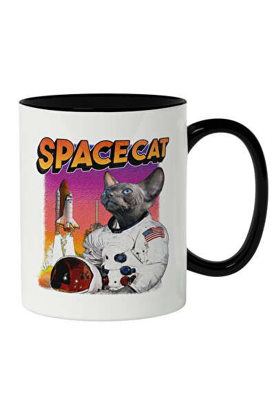 StoryGift Romania Cana Cu Pisica In Costum De astronaut, Rachete Decaoland, M...