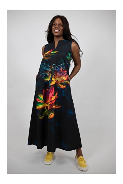 FASHIONLAND ΦΟΡΕΜΑ ΜΑΚΡΥ ΑΜΑΝΙΚΟ ΜΕ ΤΣΕΠΗ ΛΙΒΕΛΟΥΛΑΣ ΜΟΝΑΔΙΚΗ ΜΕΣΗ ΠΟΛΥΧΡΩΜΟ