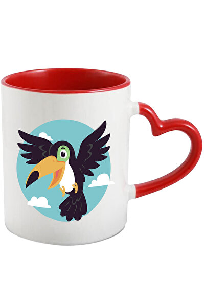 StoryGift Romania Cana Cu Tucan, Pasare, Exotic, Cer, Nori, Zbor, Multicolor ...