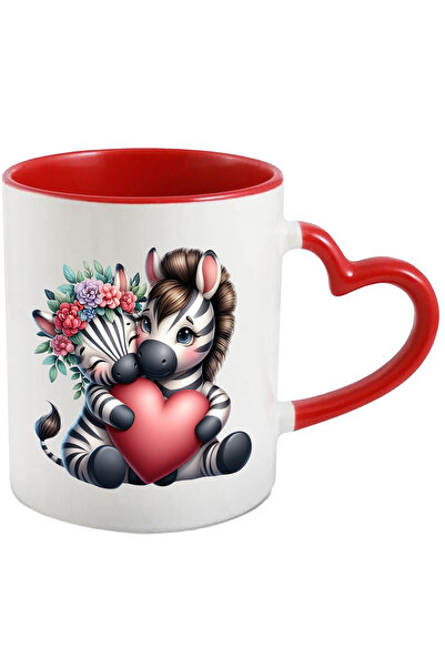 StoryGift Romania Cana cu 2 zebre care se imbratiseaza si tin o inima | ilust...