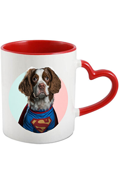 StoryGift Romania Cana cu Portret Caine Supererou, in Custom de Superman, Iub...