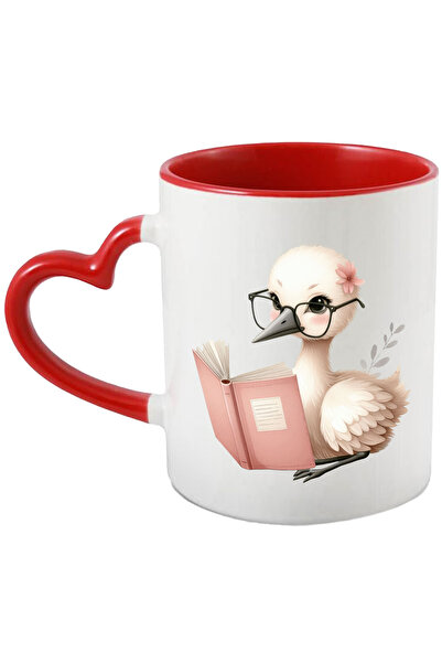 StoryGift Romania Cana cu o pasare cu ochelari care citeste, ilustratie, cart...