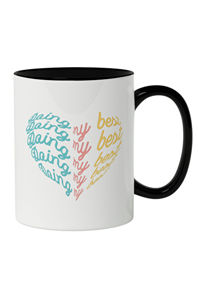 StoryGift Romania Cana Cu Mesaj Curve Colorat In Engleza Doing My Best, Mesaj...