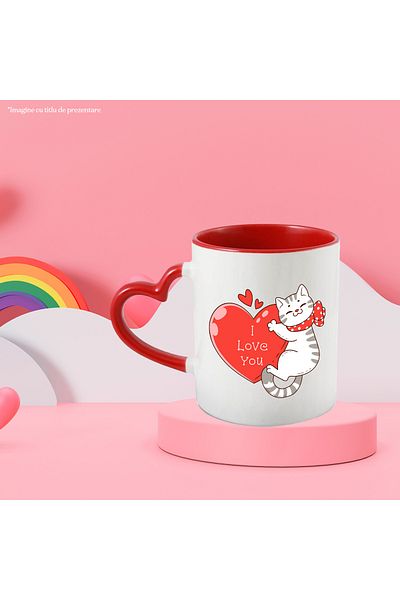 StoryGift Romania Mug with the message "I love you", love, heart, affection with Man, With, STG
