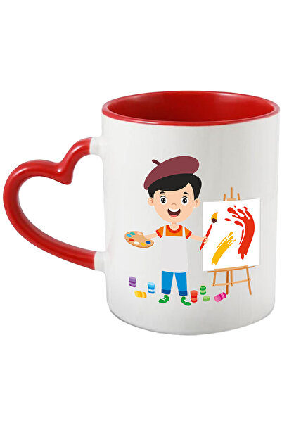 StoryGift Romania Cana Cu Pictor, Artist, Sevalet, Panza, Bereta, Acuarele, M...