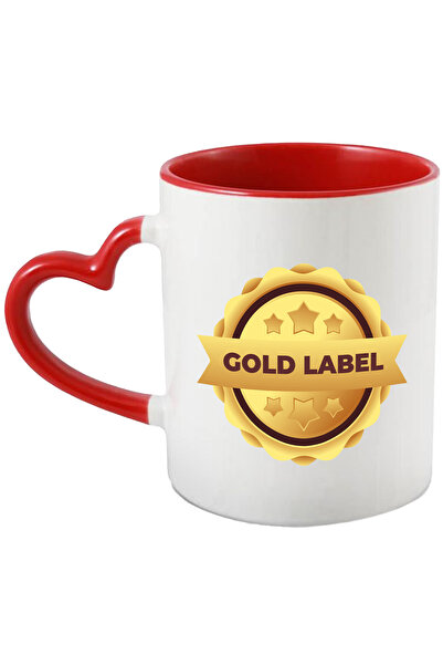 StoryGift Romania Cana Cu Mesaj In Engleza Golden Label, Stele, Insigna, Mult...