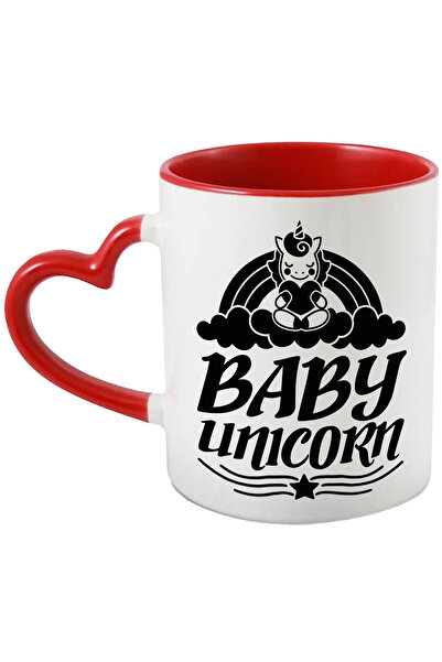 StoryGift Romania Cana cu un unicorn care tine o inima in brate cu textul "Ba...