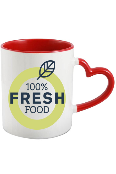 StoryGift Romania Cana Cu Mesaj In Engleza 100% Fresh Food, Cerc Frunza, Manc...