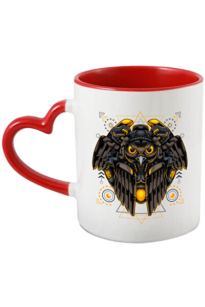 StoryGift Romania Cana Cu Bufnita, Aripi, Mecha, Cyberpunk, SciFi, Geometric,...