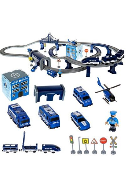 zola Set de joaca orasul politiei, cu cursa si masinute, semne de circulatie ...