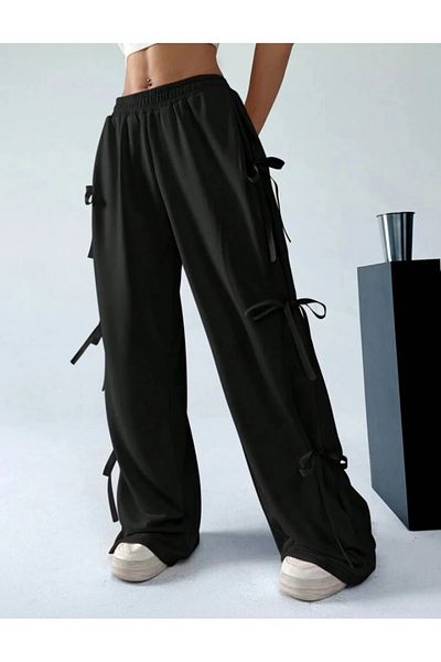 Gofeel Y2K Ribbon Detail Knitted Trousers Tracksuit