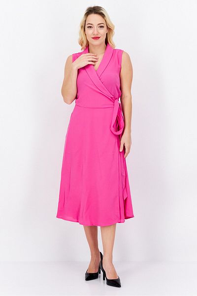 French Connection Women Plain Midi Dress, Purple