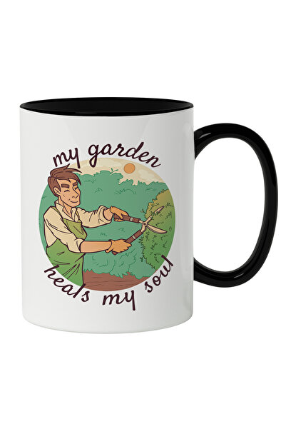 StoryGift Romania Cana Cu Om Gradinarind, Mesaj In Engleza My Garden Heals My...