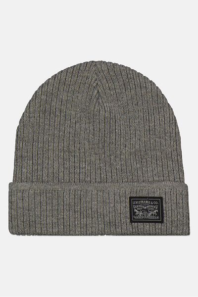 Lyle & Scott Men Ribbed Beanie, Grey