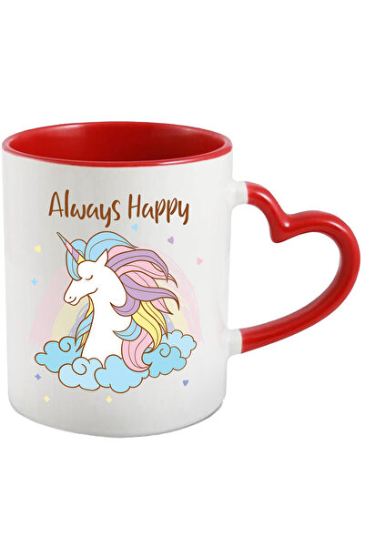 StoryGift Romania Cana Cu Mesaj In Engleza Always Happy, Unicorn, Curubeu, No...