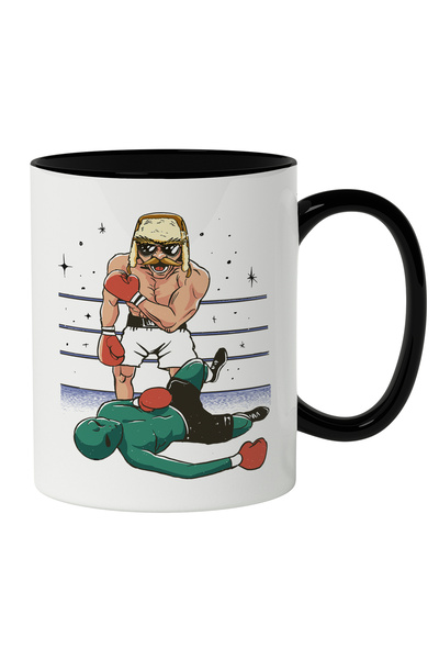 StoryGift Romania Cana Cu Om Cu Palarie Si Mustata In Ring Cu Un Extraterestr...