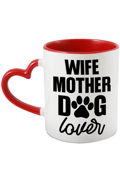 StoryGift Romania Κούπα με το κείμενο στα αγγλικά "Wife, mother, dog lover" -...