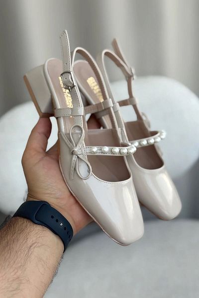 GOFFSHOES Pantofi cu toc joasă Maste Pearl pentru damă - Piele lacuită