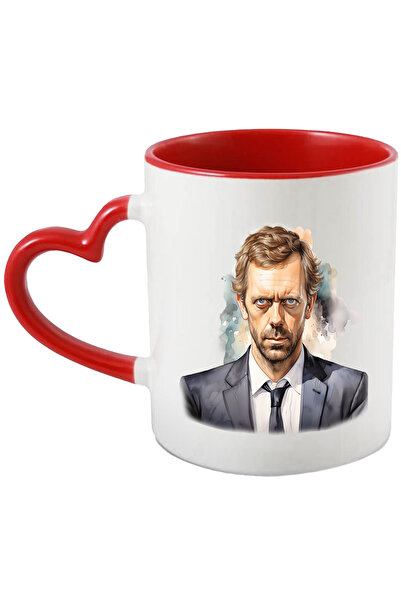 StoryGift Romania Cana Cu Doctor House, Serial TV, Personaj, Costum, Medicina, Multicolor 330 ml, , Cu Maner Inim