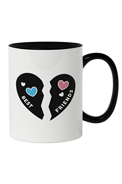 StoryGift Romania Cana Cu Inima Franta, Doua Inimi Mici Albastru Roz, Text IN...