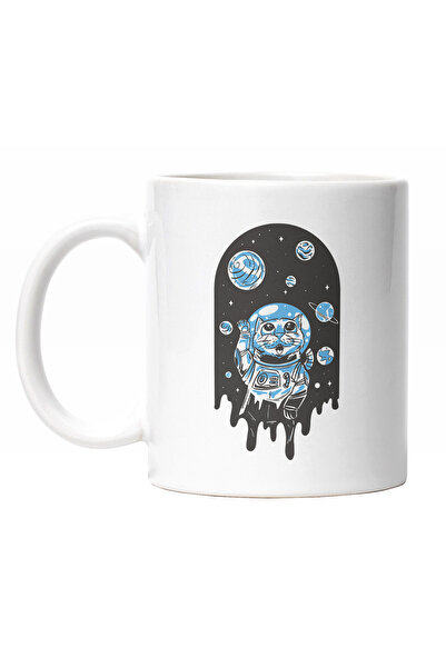 StoryGift Romania Cana Cu Pisica In Costum De astronaut In spatiu, Astronomie...