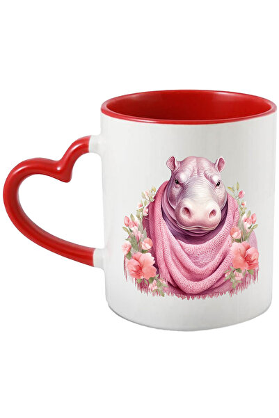 StoryGift Romania Cana cu un hipopotam nervos | ilustratie | floricele | hain...