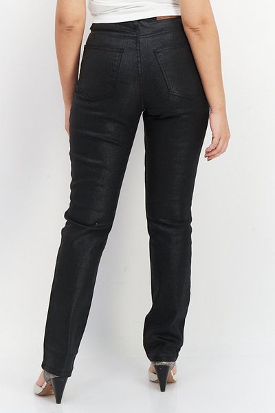 NA-KD Women Regular Fit Dark Wash Stretchable Denim, Black