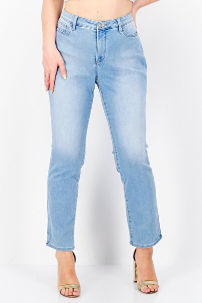 NYDJ Kadın Slim Fit Yüksek Bel Esnek Kot، Mavi