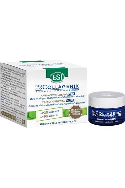 Biocollagenix Anti-Aging Cream Plus with Marine Collagen, Hyaluronic Acid & Replexium