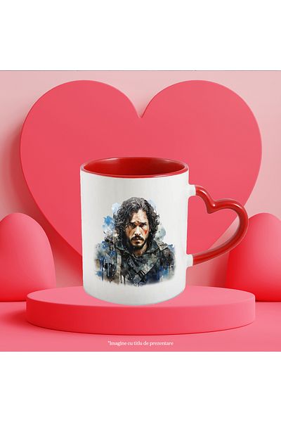 StoryGift Romania Mug With Jon Snow, Game Of Thrones, Fictional Character, Fantasy, Multicolor 330 ml, , With ,STG .