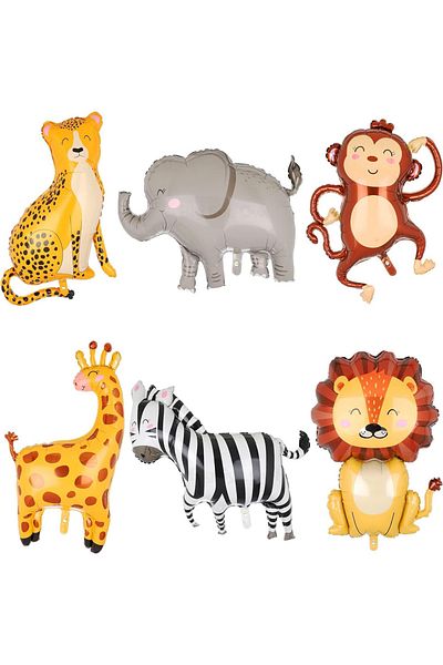 Choice Other 6pcs Animals Jungle Hunting Animal Balloon Birthday Party Decoration Giant Hunting Balloon Sui