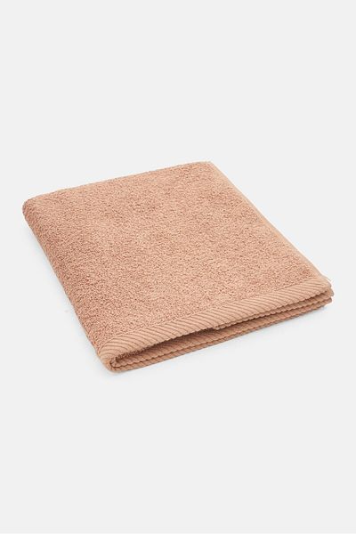 Kela Textured Cotton Hand Towel 50 X 100 Cm, Brown
