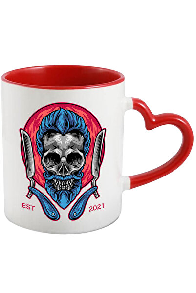 StoryGift Romania Cana Cu Craniu, Barba, Lama De Ras, Emblema, Flacari, Multi...