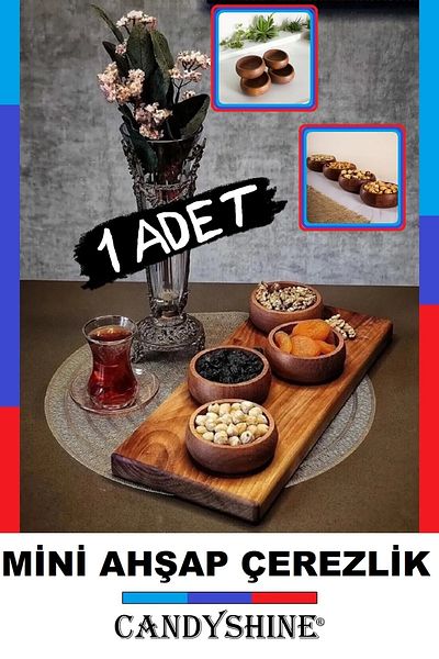 CandyShine Luxury Wooden Snack Bowl Nuts Bowl Snack Plate Organic Wooden Bowl Snack Bowl