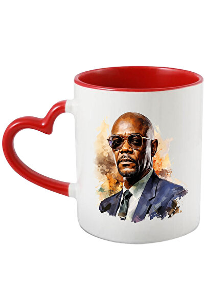StoryGift Romania Cana Cu Samuel L. Jackson, Actor, Hollywood, Filme, Star, Multicolor 330 ml, Cer, Cu Maner Inim